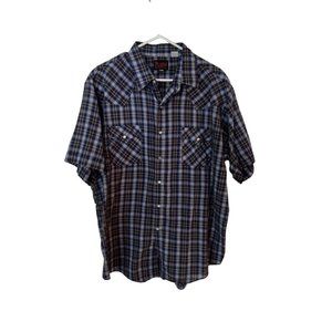 Plains Western Wear Men's XL Pearl Snap Short Sleeve Western Shirt
